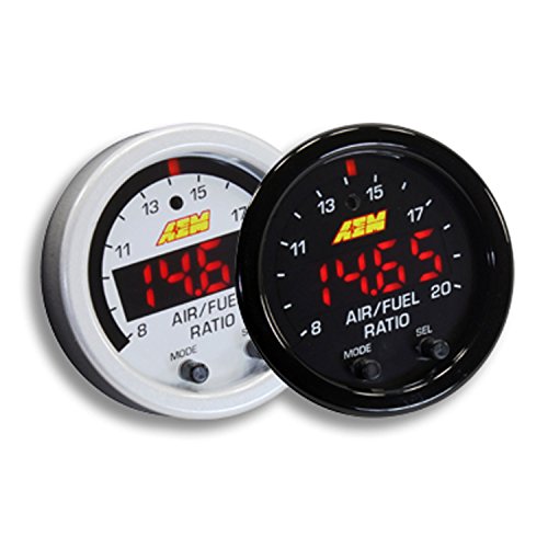 AEM 52mm Wideband UEGO Air Fuel Ratio Sensor Controller Gauge w/ White Face Kit