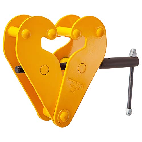 BestEquip 2200lbs/1ton Capacity Beam Clamp I Beam Lifting Clamp 3Inch-9Inch Opening Range Beam Clamps for Rigging Heavy Duty Steel Beam Clamp Tool Beam Hangers for Lifting Rigging Yellow