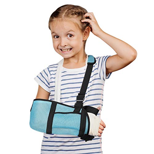 Arm Sling Support for Kids, Medical Grade Quality Child Arm Sling with Adjustable Strap for Broken Shoulder Elbow and Storage Space for Stabilise Arm, Shoulder Immobilizer, Injury Recovery