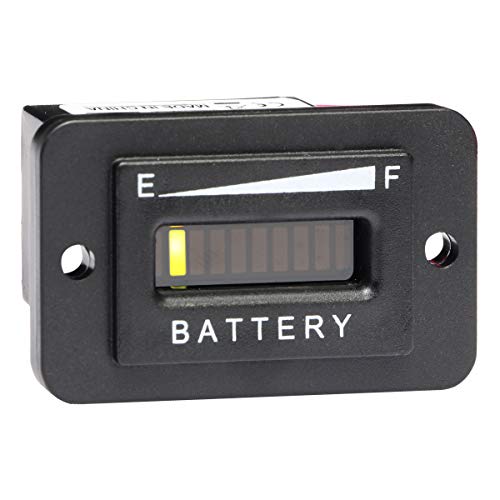SEARON 48 Volt LED EZGO Battery Meter Indicator Gauge Design Specially for EZGO Golf Cart/Trojan Batteries (48 Volt)