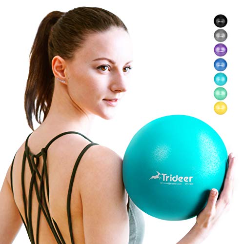 Trideer Pilates Ball, Barre Ball, Mini Exercise Ball, 9 Inch Small Bender Ball, Pilates, Yoga, Core Training and Physical Therapy, Improves Balance, Core Strength & Posture (Turkis (23cm))