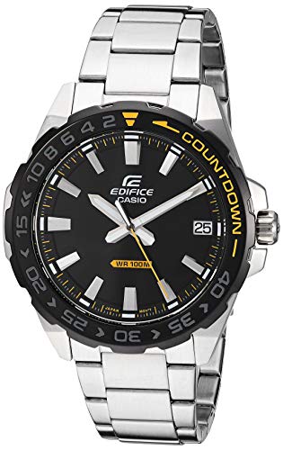 Casio Men's Edifice Quartz Stainless-Steel Strap, Silver, 21 Casual Watch (Model: EFV-120DB-1AVCR)