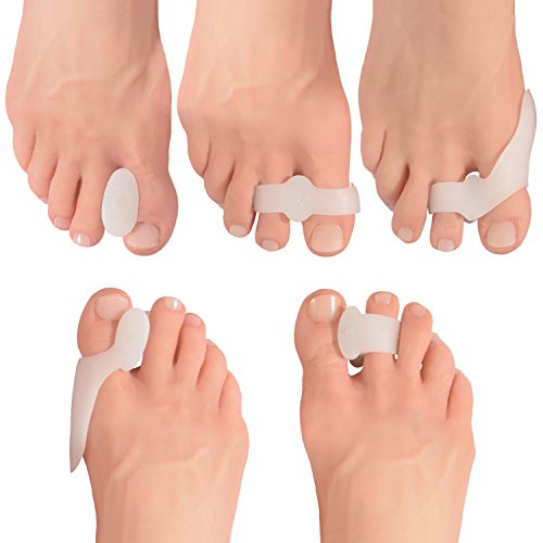 Dr. Frederick's Original 14 Piece Bunion Corrector Kit - 7 Pairs - Soft Gel Toe Separators & Bunion Cushions - Temporary Bunion Corrector & Pads - One Size Fits All Bunion Splint - Fast Bunion Relief