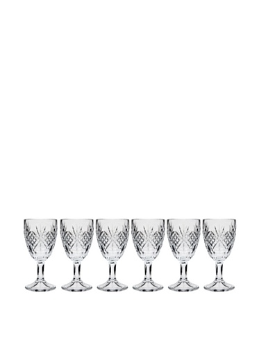 Godinger Set of 6 Dublin Cordial Glasses, Clear