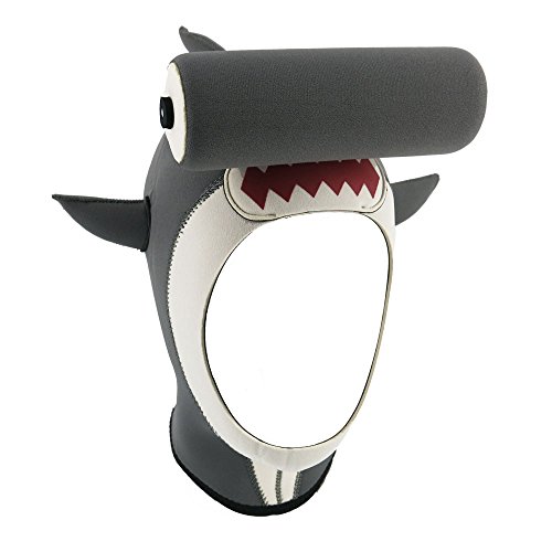 inShareplus Cartoon Scuba Wetsuit Hood, M Size Grey Hammerhead Shark Shaped Premium Neoprene 3mm Vented Scuba Diving Hood for Scuba Diving, Snorkeling, Spearfishing