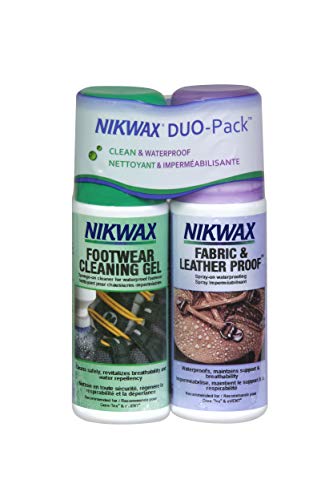 Nikwax Fabric and Leather Footwear Clean/Waterproof DUO-Pack, Spray-On