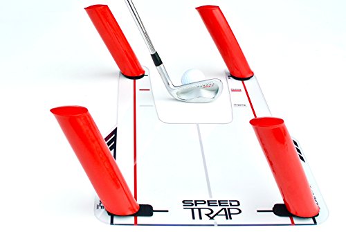 EyeLine Golf Speed Trap 1.0 - Unbreakable Base, Red Speed Rods and Carry Bag; Shape Shots and Eliminate a Slice or Hook - Made in USA (2018 Version)