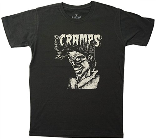 Lectro Men's The Cramps American Punk Band T-Shirt L Dark Grey