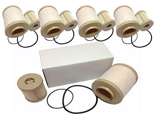 6.0L 2003-2007 original design 4604 Diesel Fuel Filter 5 Pack includes lower lifter pump filter and upper fuel bowl filter (Fits: Ford F250 F350 F450 F550 F650 EXCURSION)