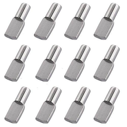 50 PCS Shelf Pins,5mm Cabinet Furniture Shelf Support Pegs Nickel Plated