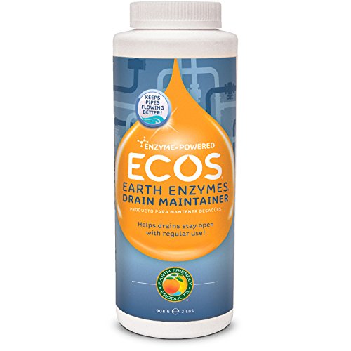 ECOS Earth Enzymes Drain Maintainer - Maintains Free-Flowing Drains. Septic and Greywater Safe. 2 LBS. (Pack of 3)