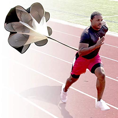 StillCool Running Speed Training, 56 inch Speed Drills Resistance Parachute Running Sprint Chute Soccer Football Sport Speed Training Black…