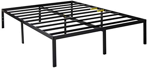 Zinus Yelena 14 Inch Classic Metal Platform Bed Frame with Steel Slat Support / Mattress Foundation, Queen,AZ-MPSC-14Q,Black