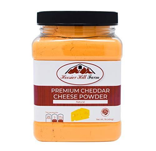 Hoosier Hill Farm Premium Cheddar Cheese Powder, No Artificial Colors, Gluten Free, Made in the USA (1 lb)