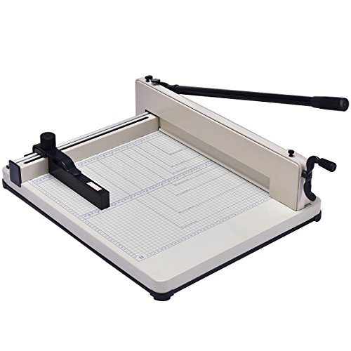 Giantex 17'' Guillotine Paper Cutter, Heavy Duty A3 Trimmer Machine with Commercial Metal Base and 400 Sheet Large Capacity for Home and Office, Paper Trimmer