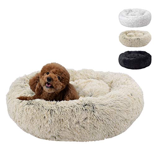 FuzzBall Fluffy Luxe Pet Bed, Anti-Slip, Waterproof Base, Machine Washable, Durable – 3 Colors Available