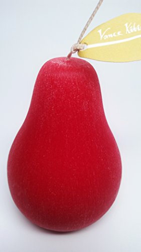 Vance Kitira Brushed Pear Candle - Cranberry Red