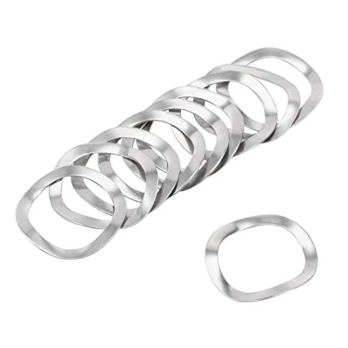 uxcell 10Pcs 0.63' x 0.83' x 0.01' 304 Stainless Steel Wave Spring Washer for Screw Bolt