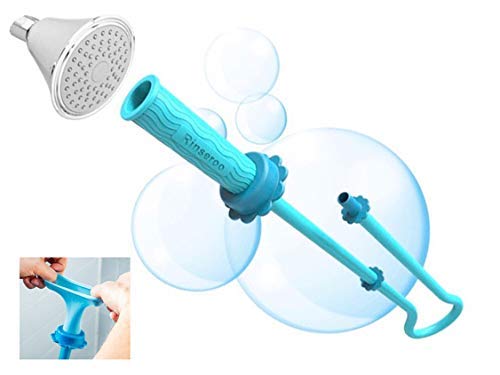 AUTHENTIC Rinseroo: Slip-on, No Installation, Handheld Showerhead Attachment Hose for Shower and Sink. Detachable Shower Head Sprayer. 5 Foot Hose-Stretch Fits Most Faucets. (Note: Tub Spout Warning)