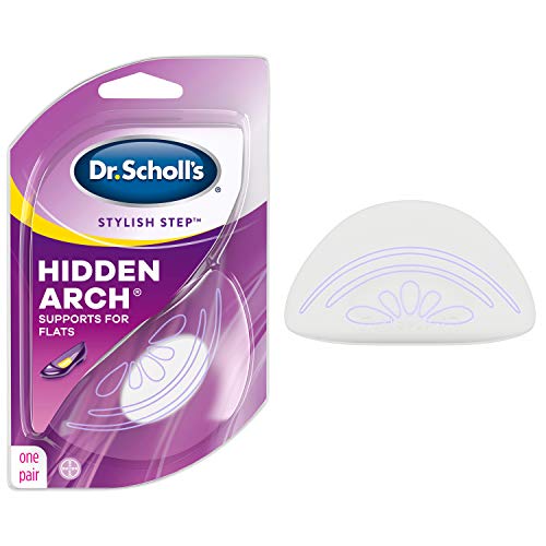 Dr. Scholl's HIDDEN ARCH SUPPORTS for Flats (One Size) // Discreet Supports with Soft Gel Comfortably Support Arches to Prevent Arch Pain often Associated with Flat, Weak, Fallen or High arches
