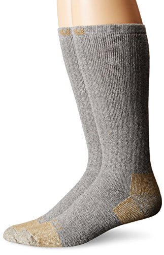 Carhartt Men's 2 Pack Full Cushion Steel-Toe Cotton Work Boot Socks, Grey, Shoe Size: 6-12