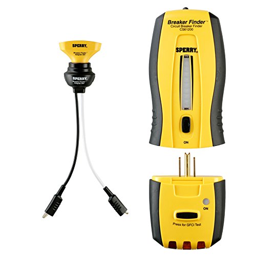 Sperry Instruments CS61200P Electrical, 120V AC, 60Hz, Includes: CS61200AS Light and Switch, 2 Pc Circuit Breaker Finder and Accessory Kit, As shown in the image