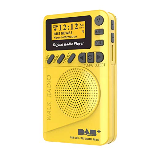 ZHONGLI Battery Operated Portable Pocket Radio - P9 Mini Pocket DAB Digital Radio FM Digital Demodulator Portable MP3 Player