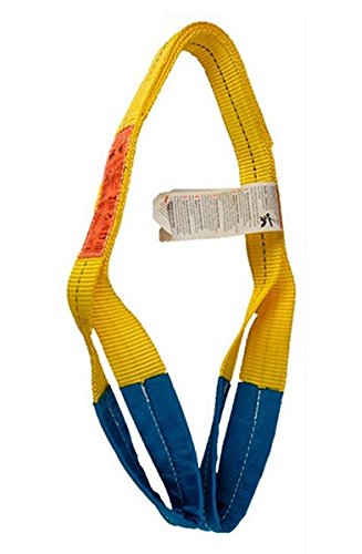 All Material Handling EE290102 Web Sling, 2-ply, Eye and Eye, 1' x 2'
