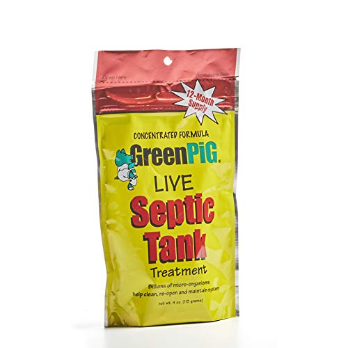 GreenPig Solutions 52 Concentrated Formula Live Septic Tank Treatment, 1 Year Supply