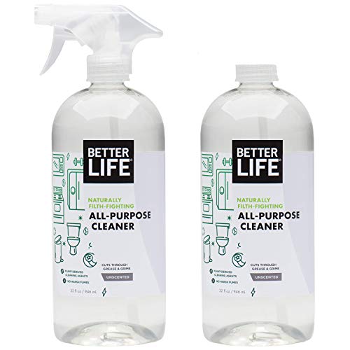 Better Life Natural All-Purpose Cleaner, Safe Around Kids & Pets, 32 Fl Oz (Pack of 2), 2409C