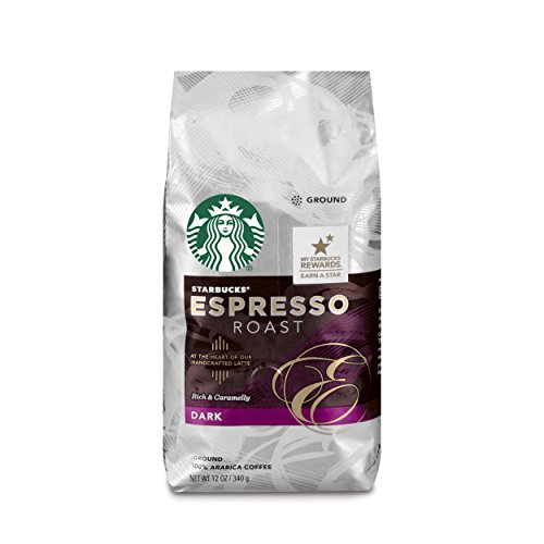 Starbucks Espresso Roast Dark Roast Ground Coffee, 12-Ounce Bag