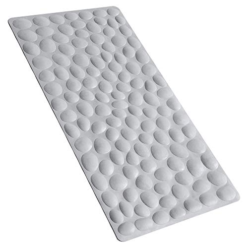 OTHWAY Non-Slip Bathtub Mat Soft Rubber Bathroom Bathmat with Strong Suction Cups (Grey)