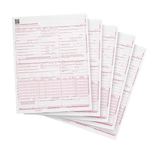 CMS 1500 Claim Forms'New' HCFA (Version 02/12) - Health Insurance, Laser Cut Sheet - 500 Sheets