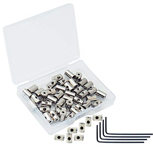 SUBANG 40 Pieces Pin Keepers Pin Locks Pin Backs Locking Clasp Locking Pin Keeper Backs with 4 Wrench All in Storage Case,9mm x 6mm