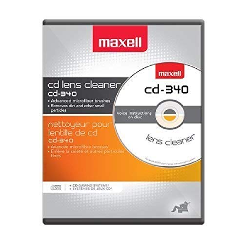 Maxell Safe and Effective Feature CD Player and Game Station Compact Disc Cleaner CD-340 190048 CD/CD-ROM Laser Lens Cleaner
