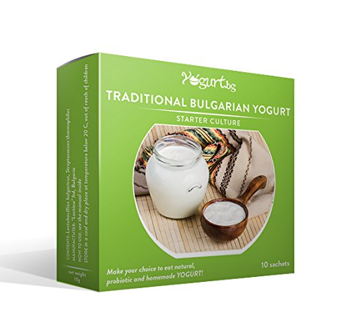Yogurt.bg Starter Culture for Traditional Bulgarian Yogurt - 10 Sachets for 10 Liters Original Homemade Bulgarian Milk Product