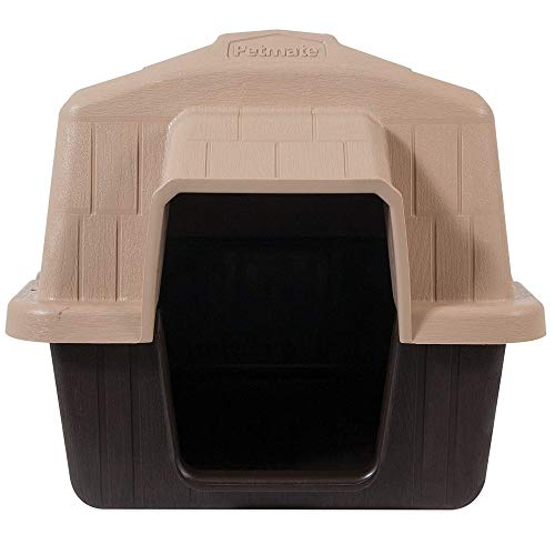 Petmate Aspen Pet Petbarn Dog House Snow and Rain Diverting Roof Raised Floor No-Tool Assembly 4 Sizes Available, Multi, UP to 15 LBS
