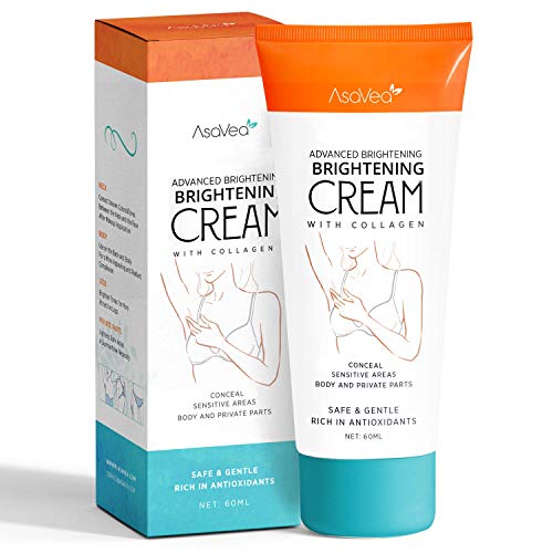 AsaVea Brightening Cream- Brightening Nourishes Moisturizes Underarm, Neck, Knees, Elbows, Between Legs 2oz.