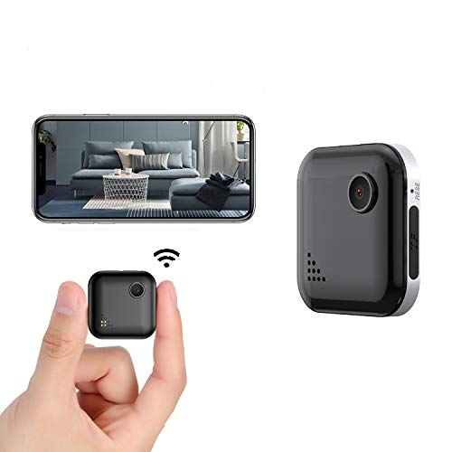 Mini Spy Camera WiFi 1080P Wireless Hidden Camera, Spy Cam Nanny Cam Audio Record Live Streaming, Small Surveillance Camera Night Vision Motion Detection for Home/Security/Car (with Phone APP)