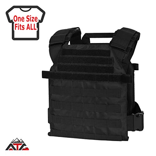 WarTechGears Tactical Fast Vest 10'X12' MOLLE and PALS Fully Adjustable Law Enforcement (Black)