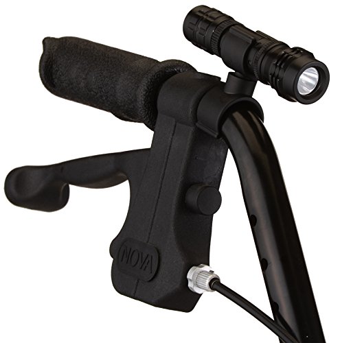 NOVA Flashlight for Canes, Walkers, Rollators, Strollers and Bikes, Comes with Attachment Clip That Pivots, Universal Fit, Comes with Battery