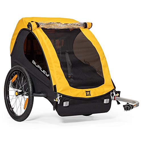 Burley Design Bee, 2 Seat, Lightweight, Kids Bike-Only Trailer, Yellow (946203)