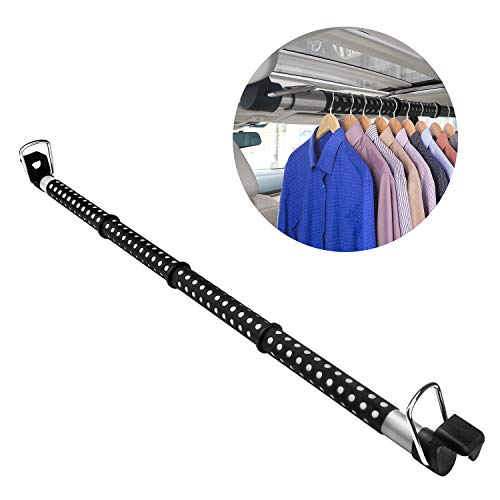 Beinhome Car Clothes Hanger Bar, Heavy Duty Car Clothes Rack Expanded to 63 inches, Suitable for Most Cars, Trucks, SUVs, Vans, RVs, Road Travelers