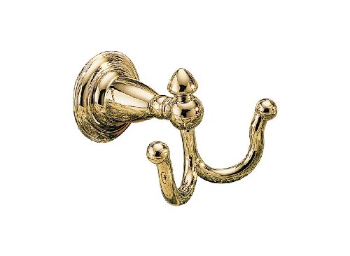 Delta Faucet 75035-PB Victorian Double Robe Hook, Polished Brass,4.50 x 8.60 x 0.03 inches