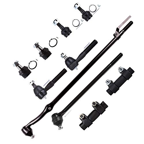SCITOO 10pcs Suspension Kit 2 Upper 2 Lower Ball Joint 2 Outer 2 Inner Tie Rod End 2 Adjusting Sleeves Compatible fit Ford Bronco Ford F-150 1987 1988 1989 1990 1991 1992 1993 1994 1995 1996
