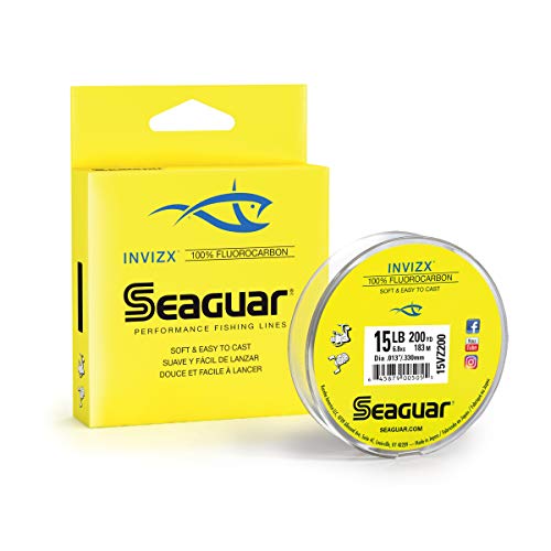Seaguar Invizx 100% Fluorocarbon 200 Yard Fishing Line (15-Pound)