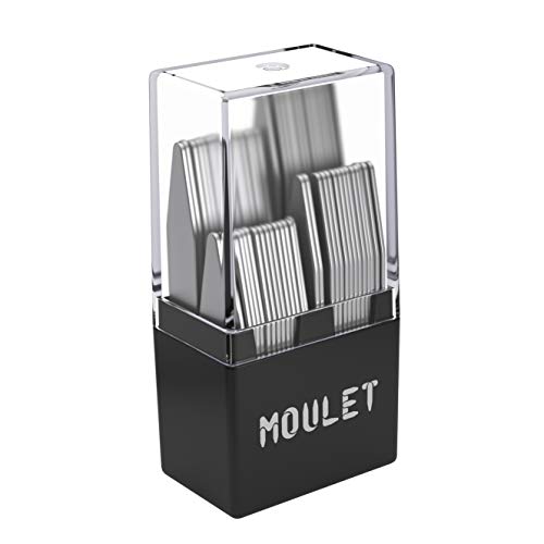 56 Metal Collar Stays for Men in a Divided Box - 4 Sizes by Moulet