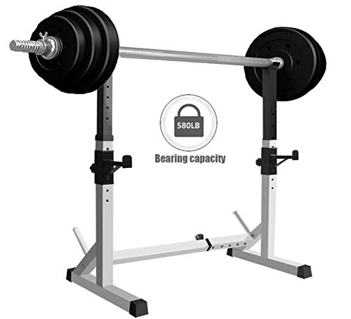 Alderman Adjustable Squat Rack Dipping Station Barbell Rack Dip Stand Fitness Bench Press Equipment Home & Gym Multifunction Barbell Rack, Squat Barbell Power Rack Stand Weight Lifting