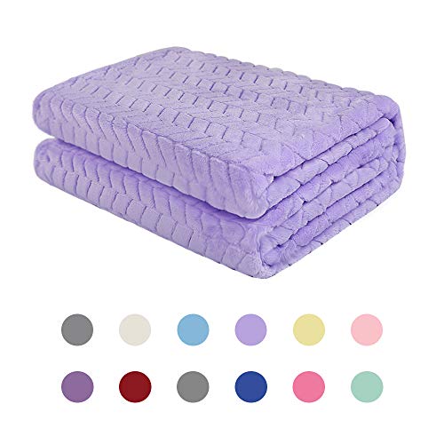 Rest-Eazzzy Flannel Blanket or Fluffy Blanket for Baby, Super Soft Warm Blanket for Infant or Newborn, Receiving Blanket for Crib, Winter Blanket, Stroller, Travel, Outdoor, Decorative (Purple 3040')