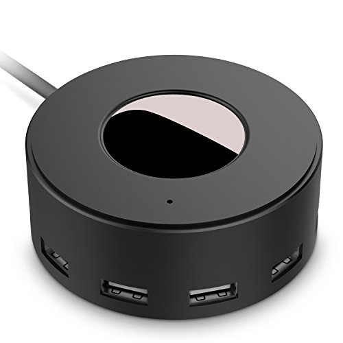 Vogek 6-Port USB Charger Desktop Charging Station with Smart Identification (Black)